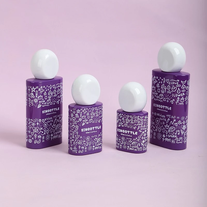 Custom Square Glass Bottle Set For Cosmetic Skincare Packaging 30ml 50ml 100ml 120ml suppliers